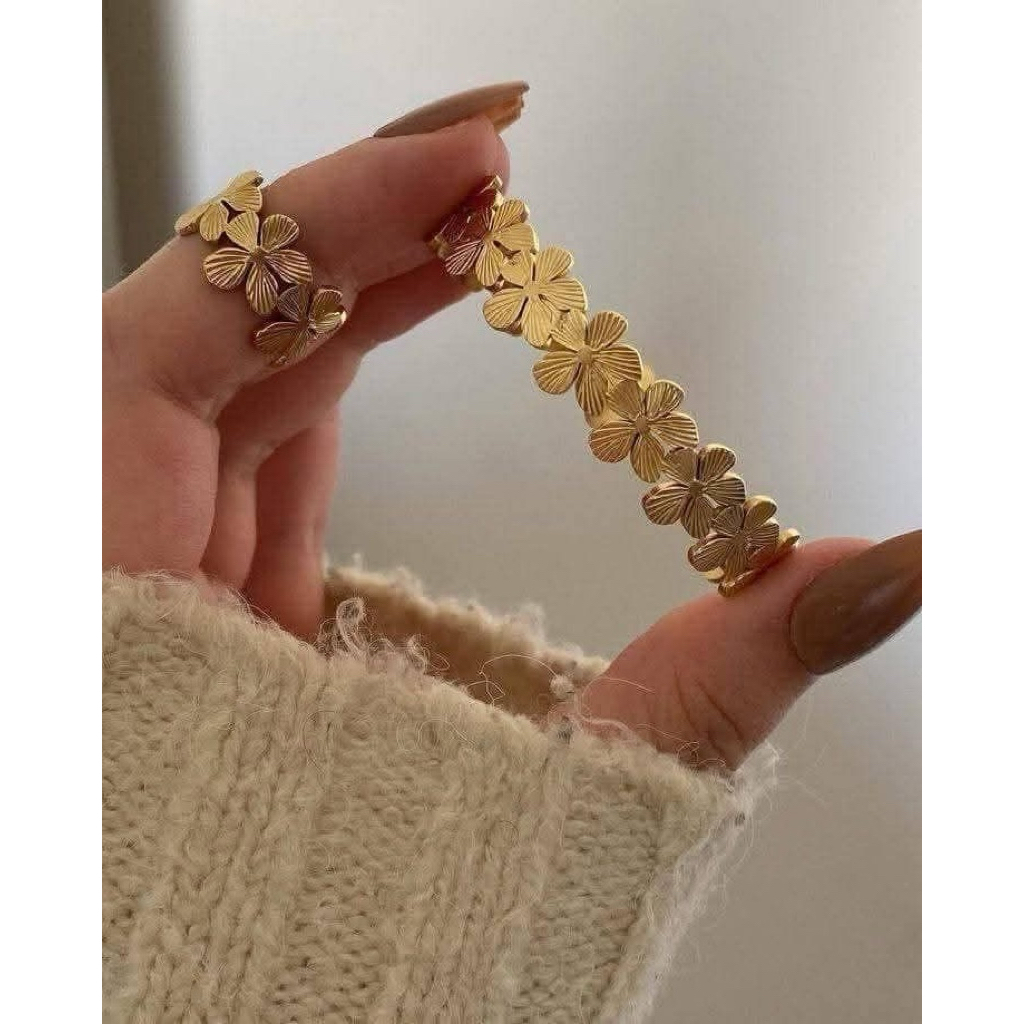 Vòng Tay Mùa Hè STANY QUEMEO TiTan Mạ Vàng 18K KHÔNG GỈ Vòng Đeo Tay Nữ Nhiều Lớp Vòng Đôi