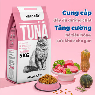 [SALMON] Hạt HELLO CAT Vị Cá Hồi Thức Ăn Khô Dành Cho Mèo Giảm Mùi Hôi Phân