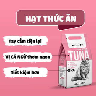 [SALMON] Hạt HELLO CAT Vị Cá Hồi Thức Ăn Khô Dành Cho Mèo Giảm Mùi Hôi Phân