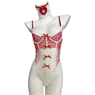 BODYSUIT COSPLAY Y TÁ CHẤM BI XUYÊN THẤU BIG SIZE