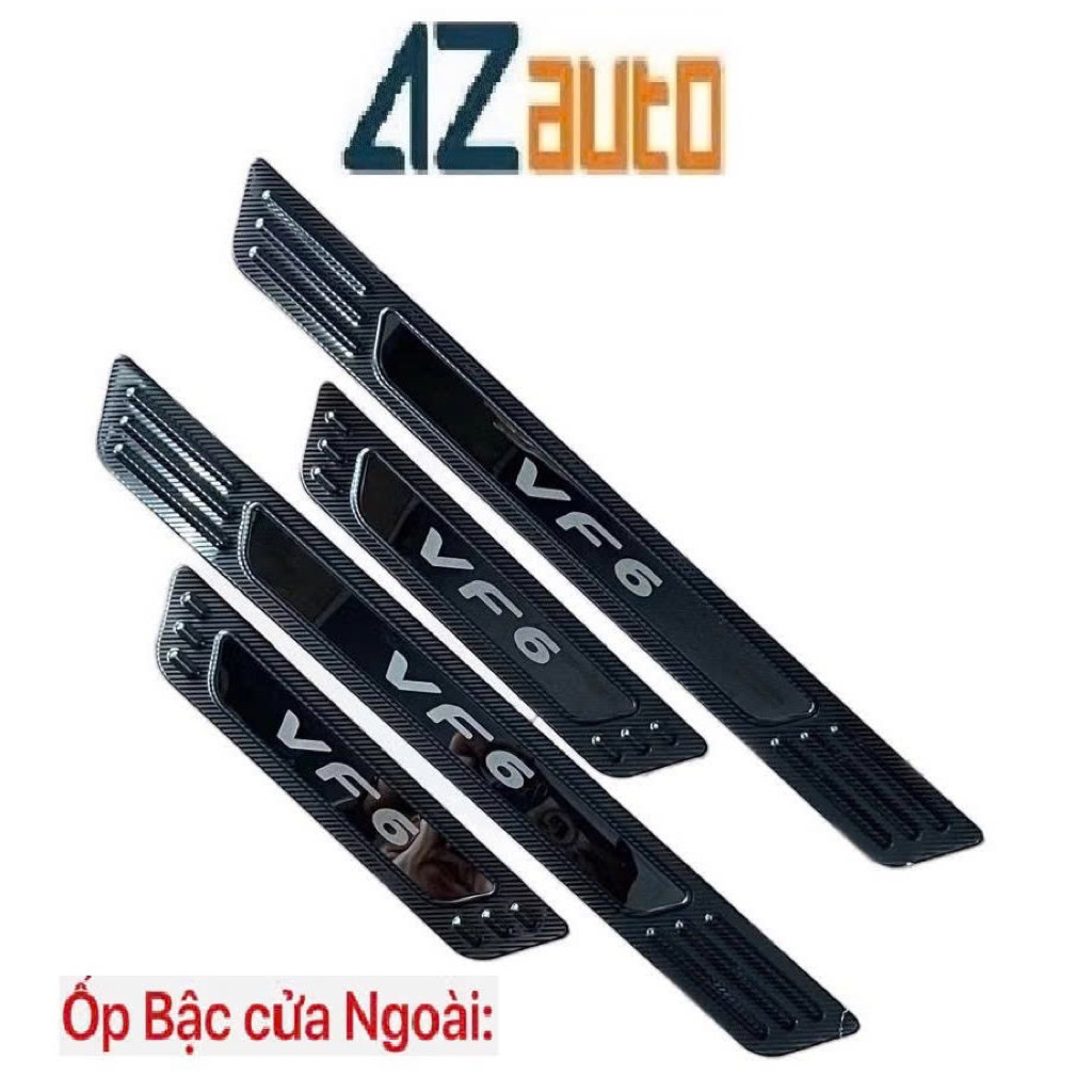 Ốp bậc cửa và Chống trầy cốp xe Vinfast VF6 vân Carbon cao cấp
