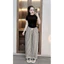 Set bộ áo babytee trơn mix quần xuông kẻ dọc kate