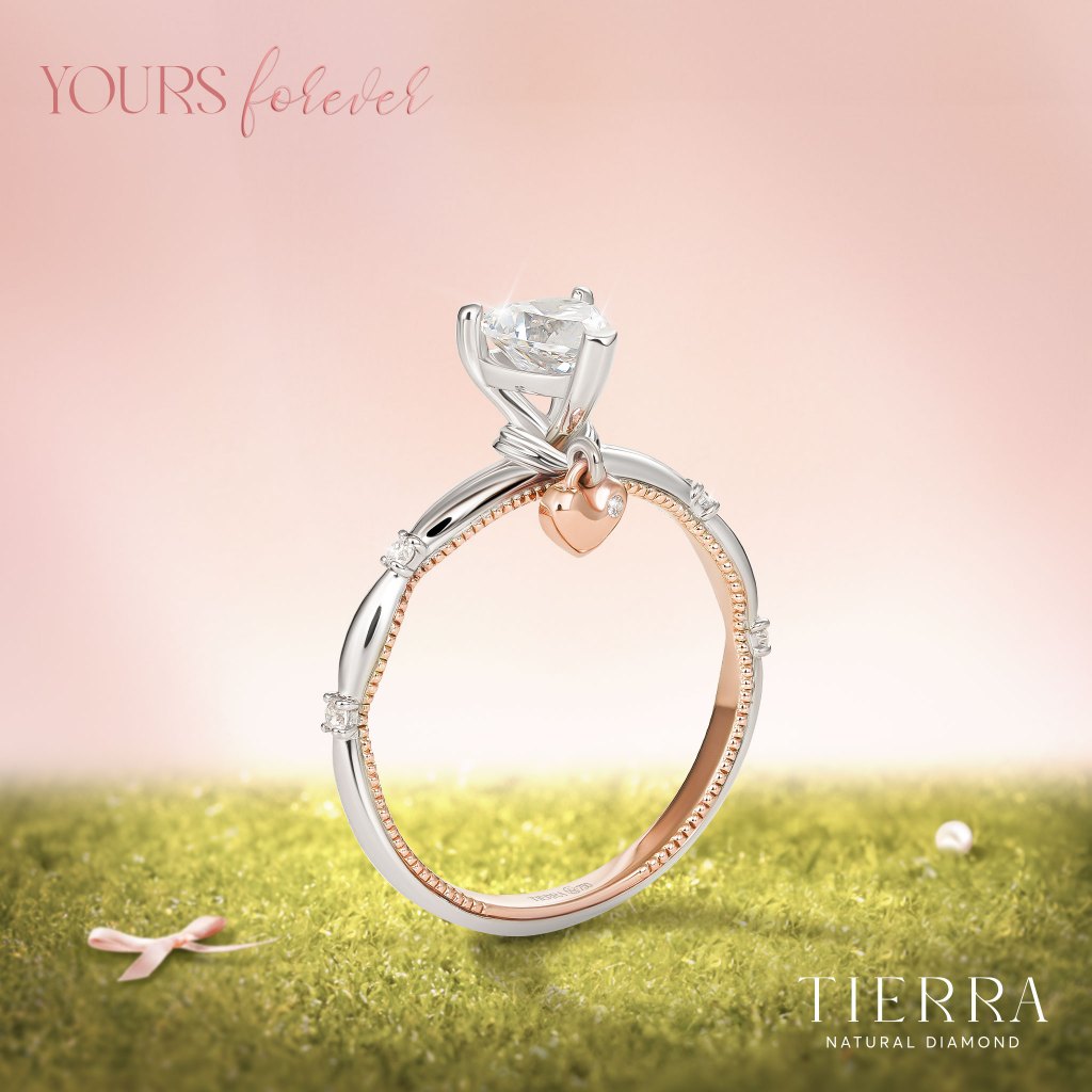 [CHAT TRƯỚC KHI ĐẶT] Nhẫn Cầu Hôn Tierra Yours Forever NCH8414 Vàng 14K 18K, Đính Chủ CZ Hình Trái Tim Ngọt Ngào