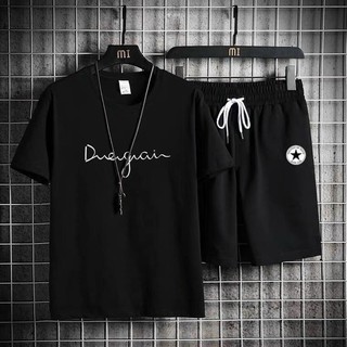 Bộ thể thao nam DUEGAIN vải thun mè co giãn thấm hút mồ hôi có 3 màu trẻ trung phong cách unisex K1