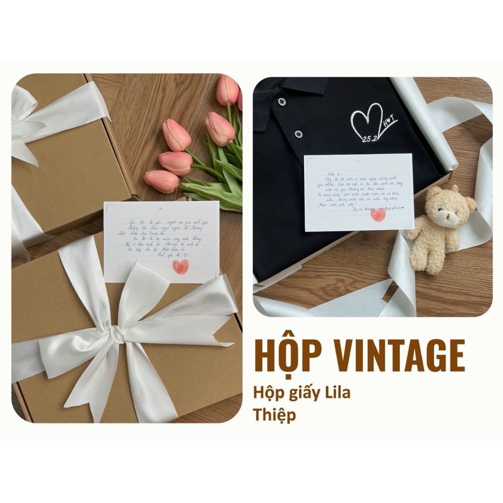 Set Hộp Quà Cho Áo Và Thiệp Thiết Kế Theo Yêu Cầu Made By lilaclothes