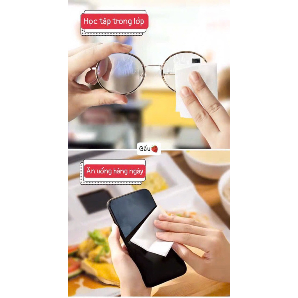 Hộp 100 miếng bông lau kính nano