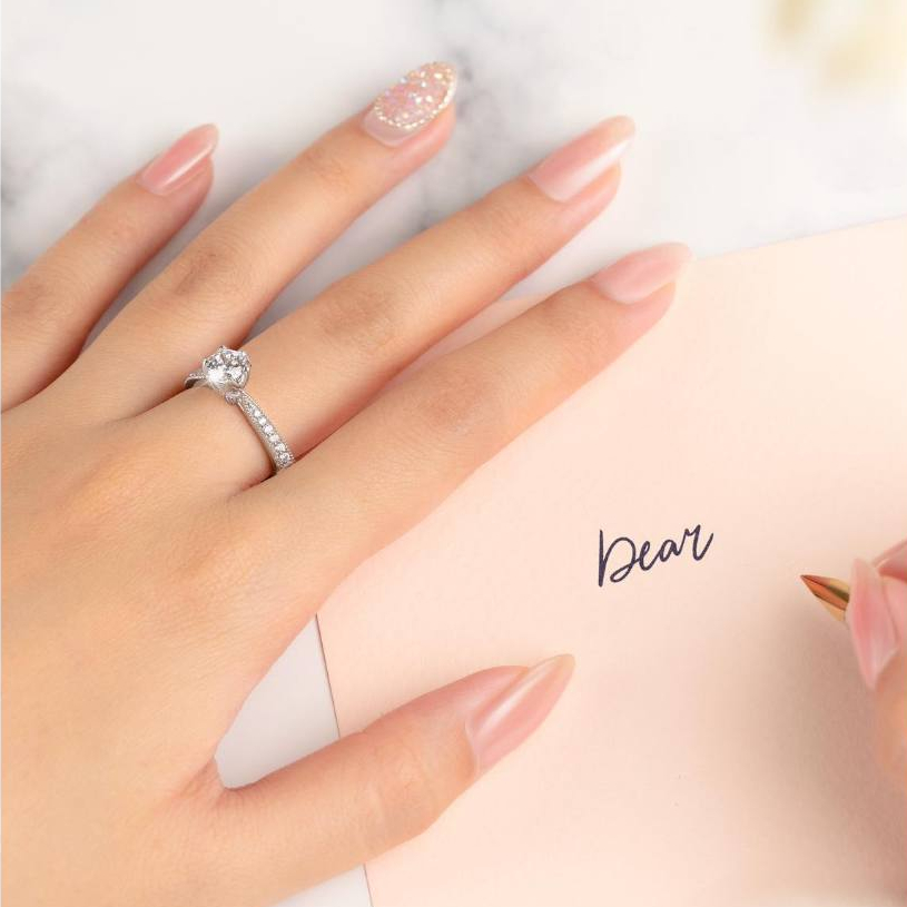 [CHAT TRƯỚC KHI ĐẶT] Nhẫn Cầu Hôn Tierra My Destiny NCH1617 Vàng 14K 18K Tấm CZ, Thiết Kế Đài Hoa Nhẹ Nhàng Sang Trọng