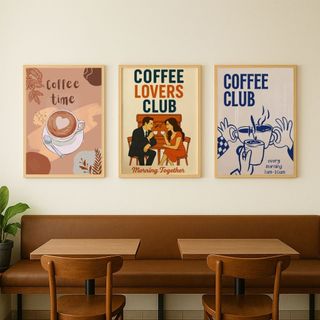 11 Set 3 Tranh Canvas Treo Tường Chủ Đề Cafe BH116 - Tranh Decor, Trang Trí Quán Cafe, Quán Nước, Coffee Sắc Nét