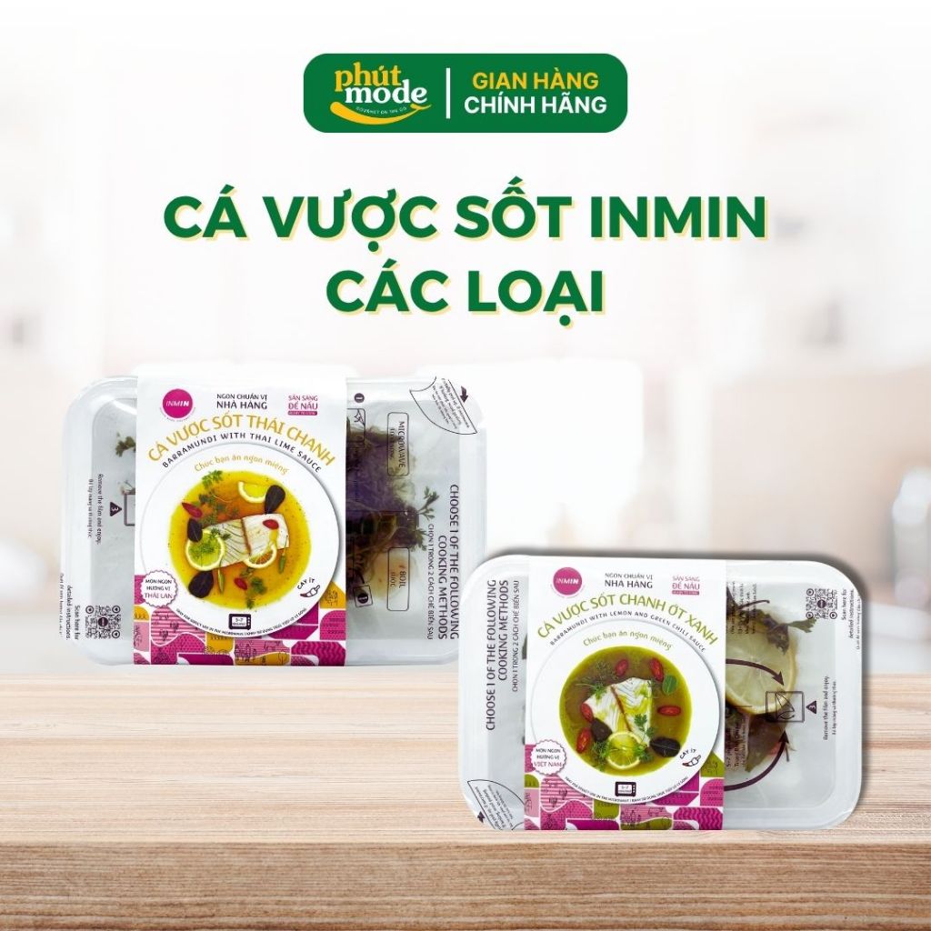 Cá Vược Sốt INMIN Các Loại - Sốt Thái Chanh và Sốt Chanh Ớt Xanh