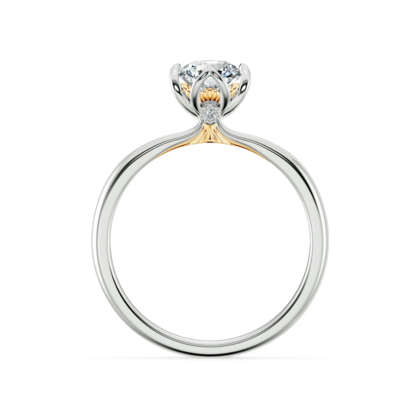 [CHAT TRƯỚC KHI ĐẶT] Nhẫn Cầu Hôn Tierra Summer Lotus NCH1905 Vàng 14K 18K, Tấm CZ, Lấy Cảm Hứng Từ Hoa Sen Tinh Khôi