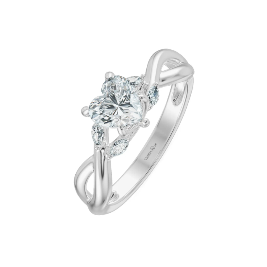 [CHAT TRƯỚC KHI ĐẶT] Nhẫn Cầu Hôn Chloe NCH8408 Vàng 14K/ 18K Tấm CZ, Viên Chủ Trái Tim, Thiết Kế Bắt Mắt Hiện Đại