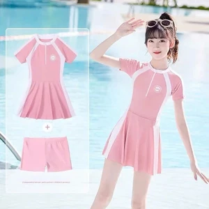 Đồ bơi bé gái liền thân thể thao size 16 - 45kg chất xịn, bikini cho bé gái liền thân có quần bảo hộ