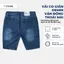 Quần Short Jean nam TM Store xanh wash Denim Cotton dày bền form đẹp