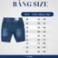 Quần Short Jean nam TM Store xanh wash Denim Cotton dày bền form đẹp