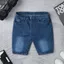 Quần Short Jean nam TM Store xanh wash Denim Cotton dày bền form đẹp