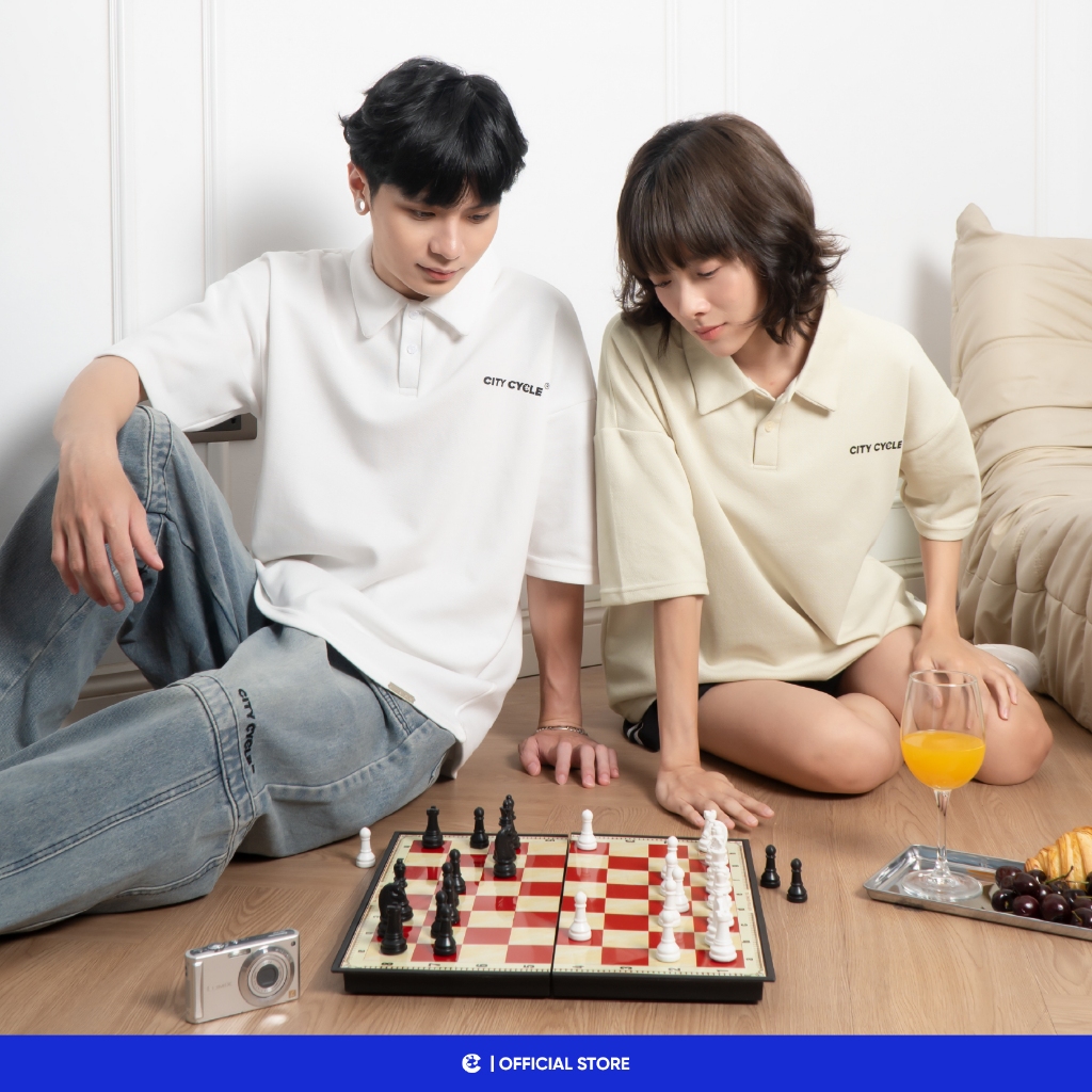 Áo thun polo nam nữ phông có cổ bẻ trẻ trung Local Brand Chính Hãng City Cycle Áo Polo Oversize Lazy