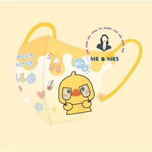 Khẩu Trang Hoạt Hình Vịt Vàng 3D🦆 Cho Bé 0-3T