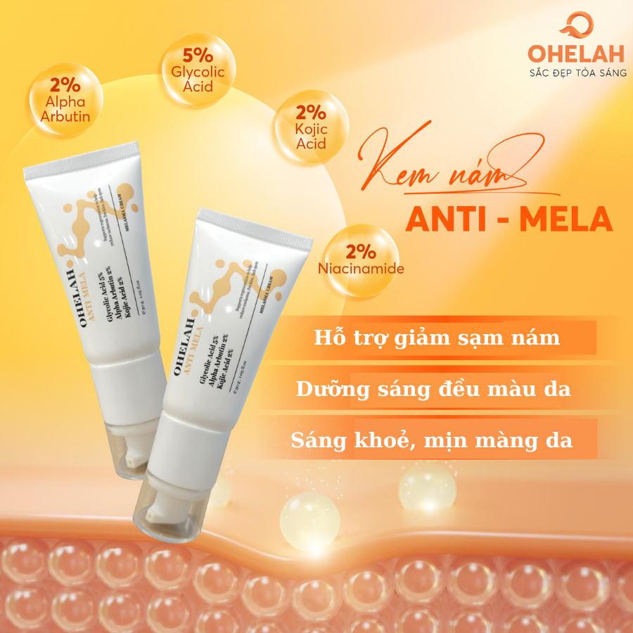 [CHÍNH HÃNG] Kem Trắng Da + Kem Nám Ohelah – Bộ đôi trắng sáng & đều màu da