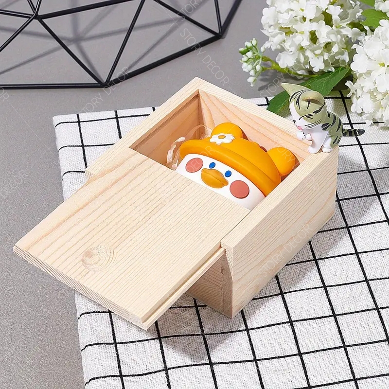 Hộp gỗ nắp trượt, hộp quà tết, đựng phụ kiện đa năng