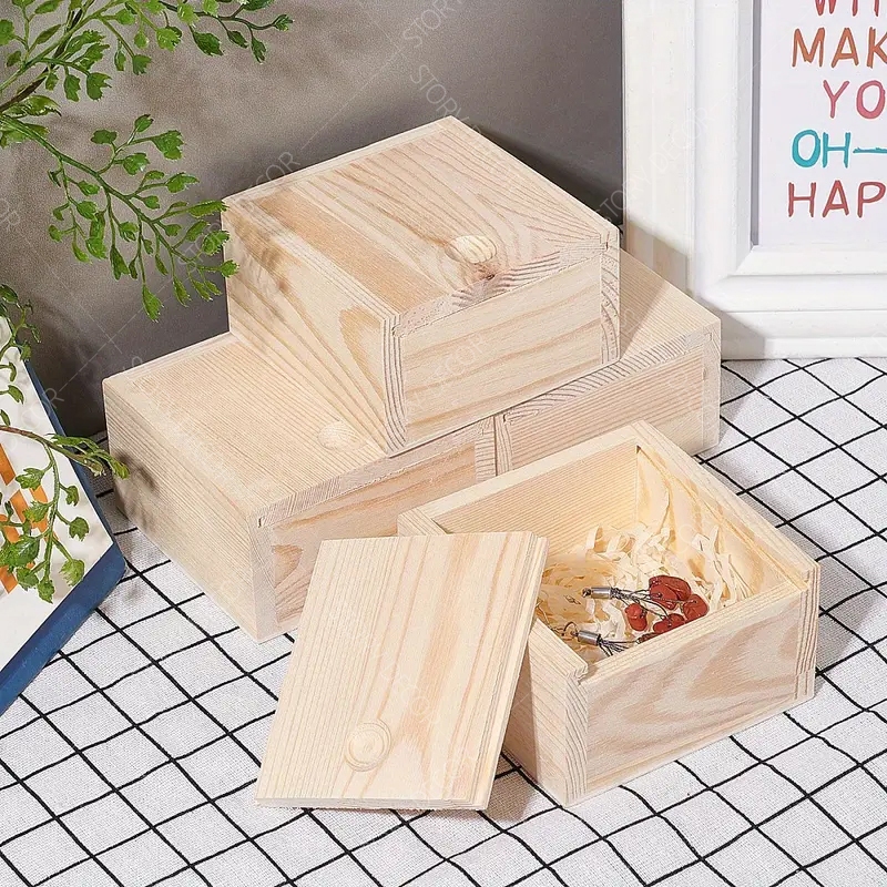 Hộp gỗ nắp trượt, hộp quà tết, đựng phụ kiện đa năng