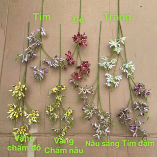 lan Denro 22 bông Vip 55cm chất cao su (kt bông 4cm) -trang trí lọ hoa để bàn, phòng khách, cà phê, bàn học,bàn làm việc