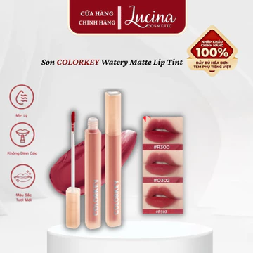 Son tint bóng COLORKEY son môi dưỡng ẩm trong suốt mềm mại lâu trôi độ ấm vừa vặn không dính có sắc tố cao LUCINA