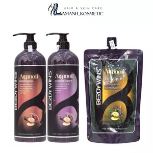 Combo Dầu Gội Xả hấp ủ tóc Berdywins 1000ML giúp tóc mềm mượt, giúp giảm rụng tóc