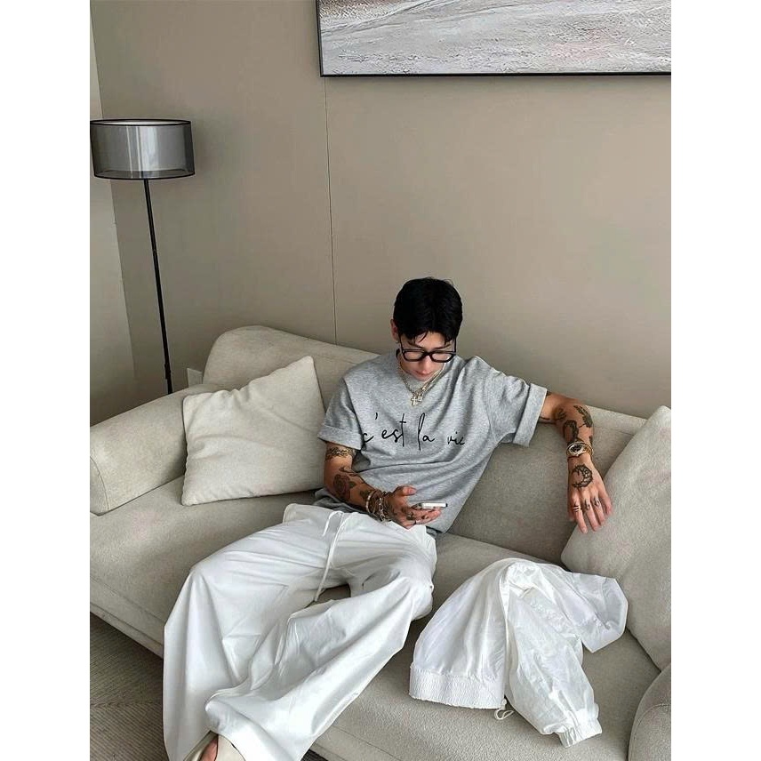 Áo thun Stee Cổ tròn C'EST LA VIE Localbrand ICVCVNI Unisex Cotton