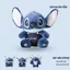 Gấu bông stitch phối quần áo đáng yêu chất liệu lông thỏ dài cao cấp làm quà tặng cho bé, bạn trai