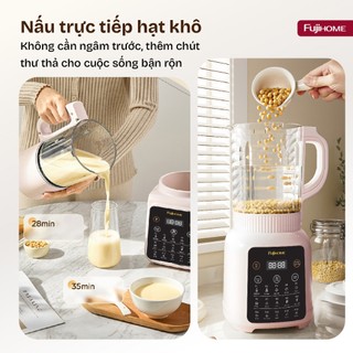 Máy Làm Sữa Hạt Fujihome SM01 – 9 chức năng, Ép Mịn, Tự Vệ Sinh, Nắp Chống Tràn