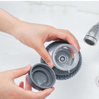 Cọ Rửa Chén Tự Châm Nước Thông Minh, Bàn Chải Rửa Chén Có Hộp Đựng Nước Rửa Chén Chà Nồi Chảo