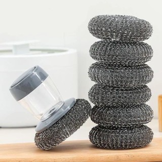 Cọ Rửa Chén Tự Châm Nước Thông Minh, Bàn Chải Rửa Chén Có Hộp Đựng Nước Rửa Chén Chà Nồi Chảo