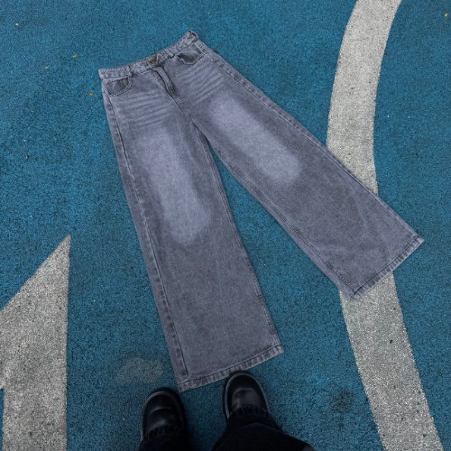 (DEAL MỞ BÁN)Quần Jean ống rộng, Unisex Nam Nữ Bum Bum Clothing