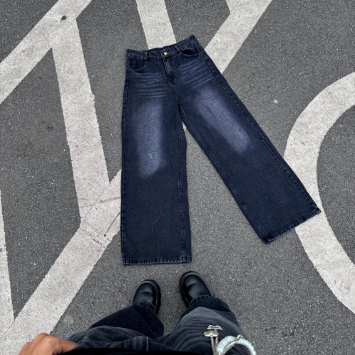 (DEAL MỞ BÁN)Quần Jean ống rộng, Unisex Nam Nữ Bum Bum Clothing