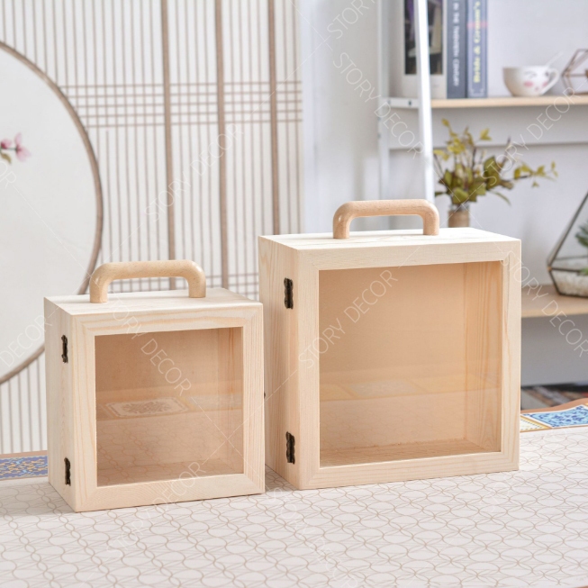 Hộp gỗ khóa cài có tay cầm sang trọng và đẹp, hộp đựng quà tết, đựng phụ kiện đa năng nhiều kích thước