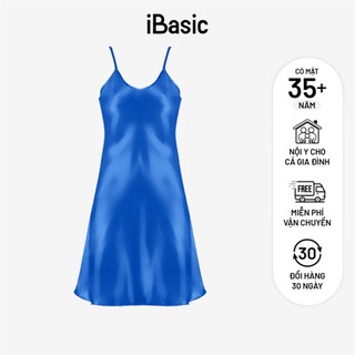 Đầm ngủ nữ iBasic hai dây lụa satin mềm mại 7916