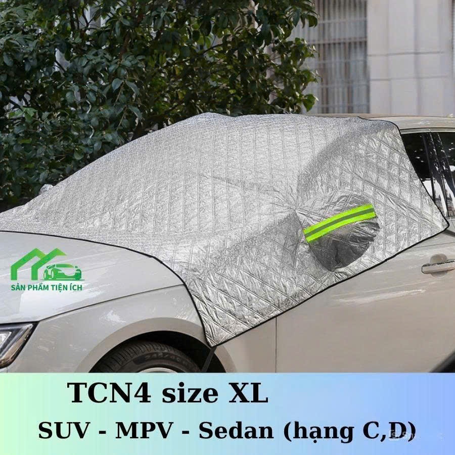 Tấm che nắng kính lái TCN4, Có tai gương tráng bạc, chắn nắng kính lái ...