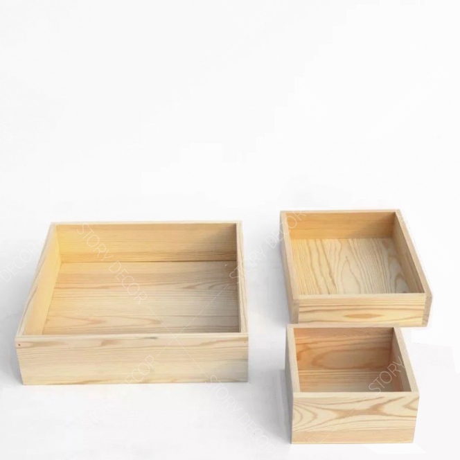 Khay gỗ tự nhiên, khay đựng đồ gói quà đa năng. Hộp đựng đồ phụ kiện