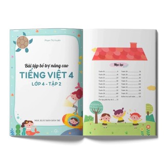 Sách - Bài tập bổ trợ nâng cao Tiếng Việt Lớp 4 (Tập 1+Tập 2) Theo chương trình mới