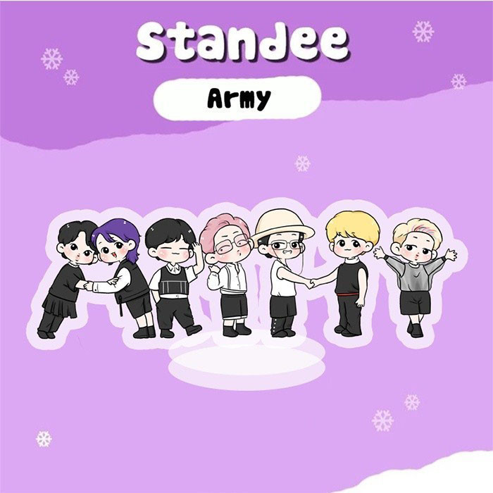 Mô hình Standee KPOP Chibi  NGƯỜI NỔI TIẾNG Phụ kiện trang trí để bàn góc học tập