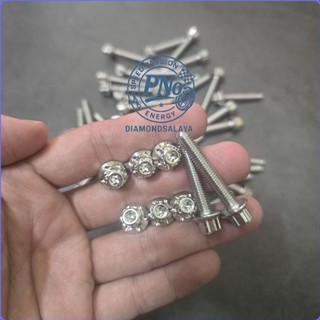 DIAMOND - ỐC TRỤ 6li D3 SALAYA 2025 (dài từ 10 -110mm) INOX 304 - SIÊU SÁNG BAO SỬ DỤNG TRỌN ĐỜI