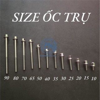 DIAMOND - ỐC TRỤ 6li D3 SALAYA 2025 (dài từ 10 -110mm) INOX 304 - SIÊU SÁNG BAO SỬ DỤNG TRỌN ĐỜI