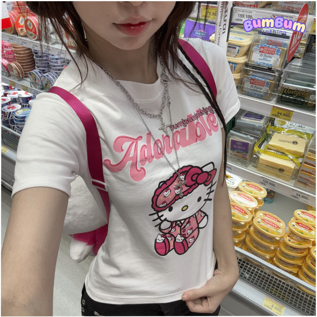 (DEAL MỞ BÁN)Áo Babytee nữ hình Hello Kitty cute đáng yêu