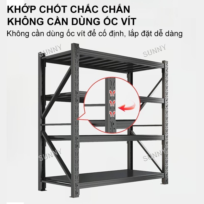 SUNNY Kệ sắt nhiều lớp đa năng có khả năng chịu lực tốt dễ lắp ráp và tiết kiệm không gian