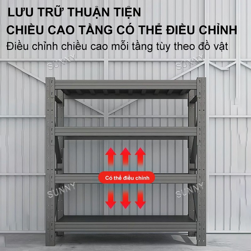 SUNNY Kệ sắt nhiều lớp đa năng có khả năng chịu lực tốt dễ lắp ráp và tiết kiệm không gian