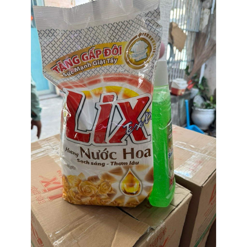 bột Giặt LIX Sạch Thơm Hương Ngàn Hoa gói 5,5kg - 24h ngát hương thơm tặng kèm - LIXBG