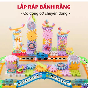Đồ Chơi Lắp Ráp Bánh Răng Có Thể Chuyển Động Đồ Chơi Sáng Tạo Bộ Xếp Hình Bánh Răng Xoay -PUPU HOUSE