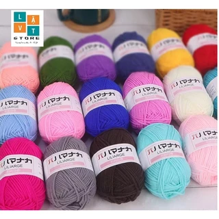 Len Milk Cotton Hàn Quốc 25g - len hàn nhí dùng để móc cho người mới làm gồm 50 màu