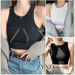 Áo croptop ba lỗ nữ áo thun sát nách không tay ôm body cotton co giãn tank top_ ZynD Clothing