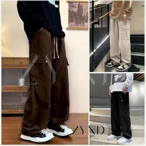 QUẦN KAKI TÚI HỘP ỐNG RỘNG ZynD Cạp cao retro unisex-CT-59